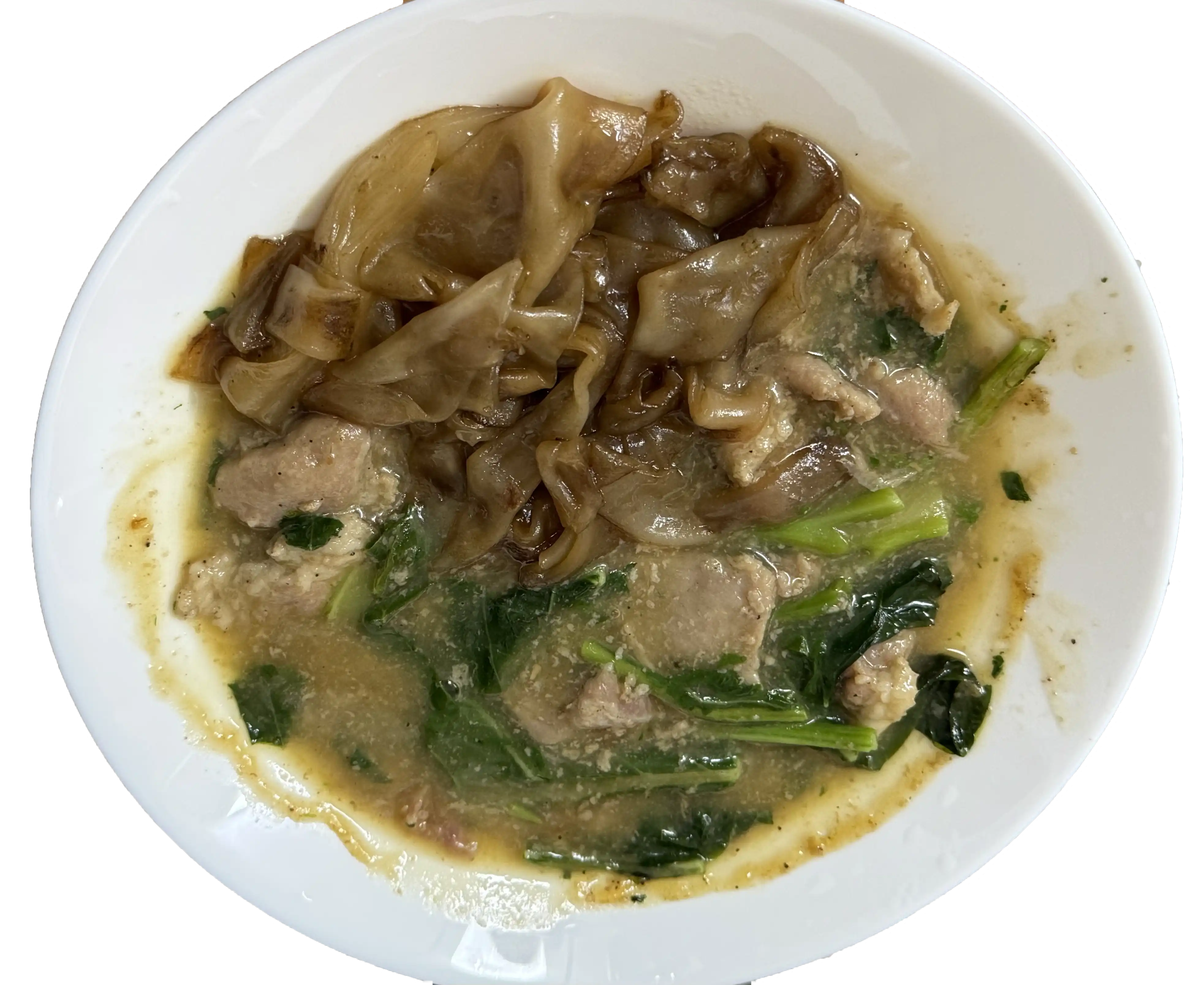 ก๋วยเตี๋ยวราดหน้า - เมื่อน้ำราดหน้า(ฟิลเลอร์)ผสมเข้ากับเส้นก๋วยเตี๋ยว(เนื่อเยื่อปกติ)แล้ว ไม่มีทางแยกเอาน้ำราดหน้าออกได้หมดโดยไม่เป็นอันตรายต่อเส้นก๋วยเตี๋ยว